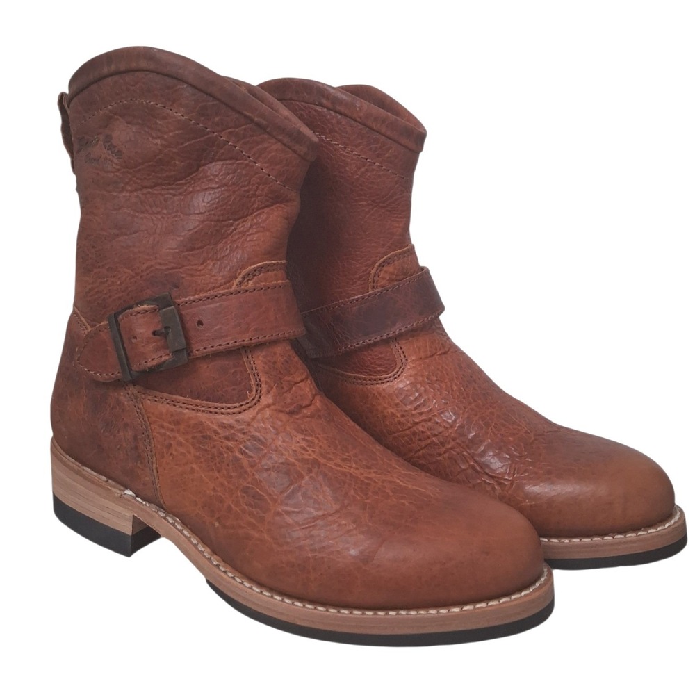 Rare Santa Rosa Brand Bed Stu Bison Engineer Mens 7 Western Harness Cowboy Boots